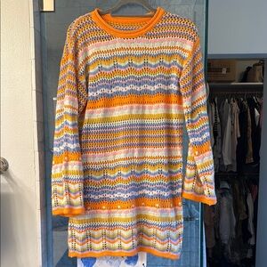 Colorful Striped Women's swim coverup